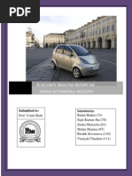 Security Analysis of Automobile Industry