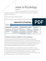 Nature Nurture in Psychology