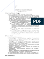 Michael Roland F. Hernandez Ateneo de Naga University PHIS003 Introduction To The Philosophy of Religion 1. What Is The Philosophy of Religion?