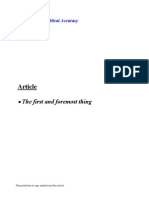 The First and Foremost Thing: To "Seek First The Kingdom of God and His Righteousness"