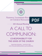 A Call To Communion:: National Leadership Roundtable On Church Management