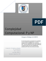 Complejidad Computacional: Problemas P y NP