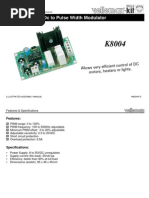 DC To Pulse Width Modulator: Allows Very Eff Icient Control o FDC Motors, Heate Rs or Lights