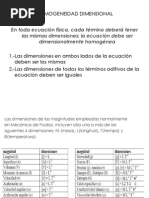 Homogeneidad Dimensional