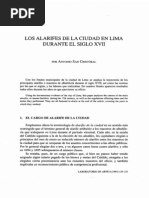 Antonio San Cristóbal. Alarifes Del Siglo XVII en La Ciudad de Lima