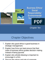 Business Ethics/ Social Responsibility/ Environmental Sustainability