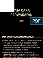 Tata Cara Wakaf