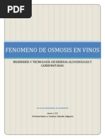 Fenomeno de Osmosis en Vinos