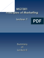 Principles of Marketing - MGT301 Power Point Slides Lecture 7