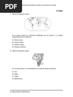 Examen de Práctica Bachillerato de Estudios Sociales 2013