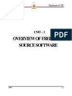 Overview of Free/Open Source Software: Unit - 1