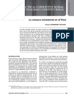 La Censura Ministerial en El Perú