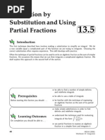 Integration by Substitution and Using Partial Fractions