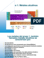 Grupo 1: Metales Alcalinos