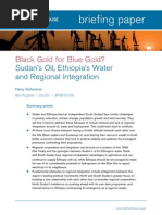 Black Gold For Blue Gold? Sudan's Oil, Ethiopia's Water and Regional Integration