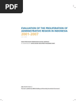 Evaluation of The Proliferation of Administrative Region in Indonesia