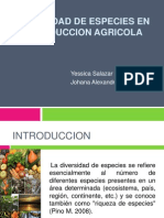 Diversidad de Especies en La Produccion Agricola