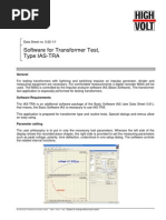 Software For Transformer Test