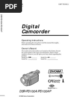 Digit Al Camcorder: DSR-PD100A/PD100AP