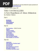 The CONTROLLERS A New Hypothesis of Alien Abduction - Martin Cannon