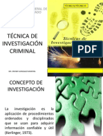 Tecnica de Investigacion Criminal