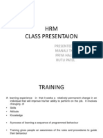 HRM Class Presentaion: Presented By: Manali Thakkar Priya Hallone Rutu Patel