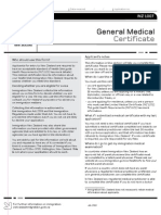 General Medical: Certificate