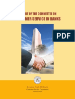 Customer Service in Banks: Report of The Committee On