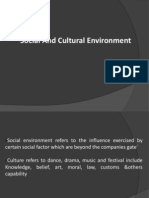 Social and Cultural Environement