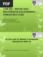 Cew 504 - Water and Wastewater Engineering Infrastructure