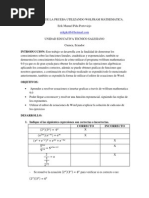 Función Lineal, Cuadrática y Exponencial