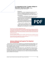 Bjørn Lomborg's Comments To The 11-Page Critique in January 2002 Scientific American (SA)