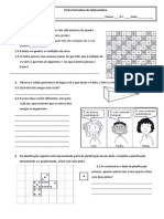 Ficha de Matemática - 4º Ano