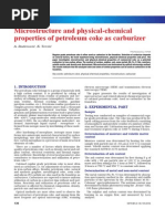 Microstructure and Physical-Chemical Properties of Petroleum Coke As Carburizer