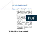 Factors Affecting Recruitment