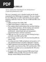 Case Study On CRB SCAM