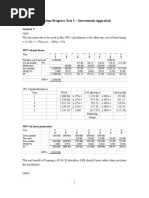 Revision Progress Test 1 - Investment Appraisal: Answer 1