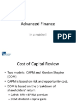 Advanced Finance in A Nutshell