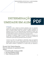 Teor de Umidade Do Leite em Pó - Controle de Qualidade de Alimentos