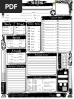 Character Sheet 2nd Edition