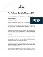 David Hall Lecture 2007 Transcript