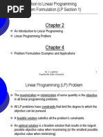 Problem Formulation (LP Section1)