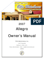 2007 Allegro Motorhome Owners Manual