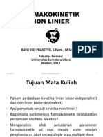 Non Linier Farmakokinetik 2013 Mata Kuliah Biofarmasi