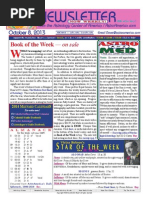 Astroamerica Newsletter Dated October 08, 2013