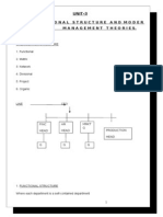 Organizational Structure and Moder N Management Theories