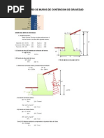 Calculo de Muro de Contencion Tipo Gravedad