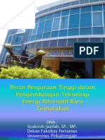 Pengembangan Teknologi Energi Alternatif Baru Terbarukan