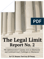 The Legal Limit: The Obama Administration's Attempts To Expand Federal Power - Report No. 2: Obamacare