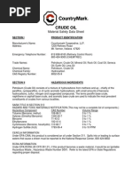 Crude Oil: Material Safety Data Sheet